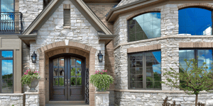 French door entry on home