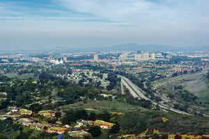 View of the La Jolla area from Mt. Soledad, La Jolla California