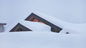 Heavy snow on a roof